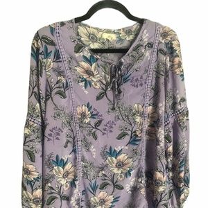 Cupio XL Purple High-Low Blouse
